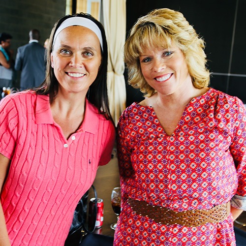 sue louis and michelle jata in pink
